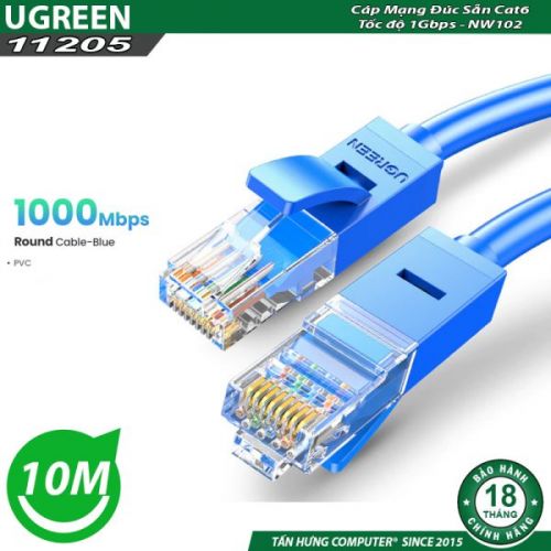 Cáp mạng đúc sẵn Cat6 10mUgreen